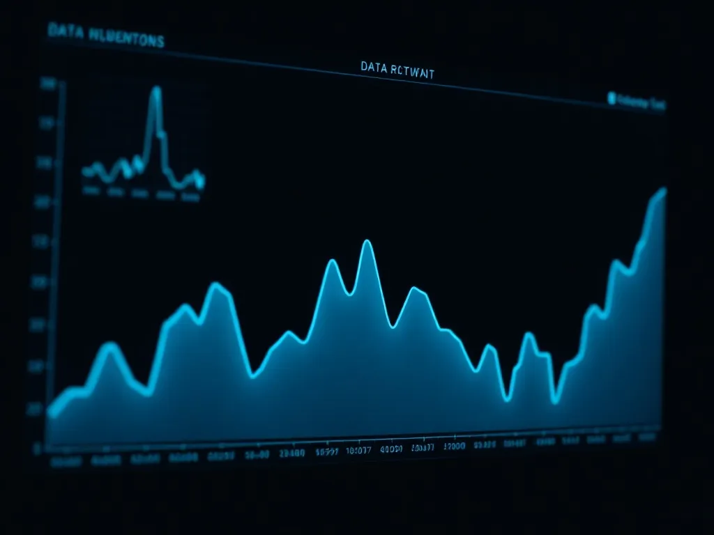 Clean minimalist data visualization graphs on a dark screen